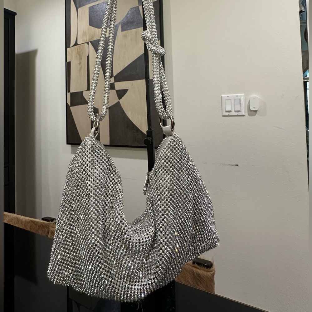 Silver Rhinestone Women Bag